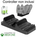 Stand NERO supporto ricarica controller Xbox ONE S doppio caricatore Joystick