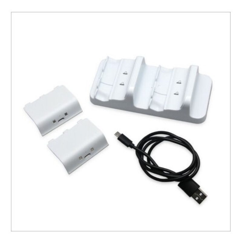 Generico Stand BIANCO supporto ricarica controller Xbox ONE S doppi...