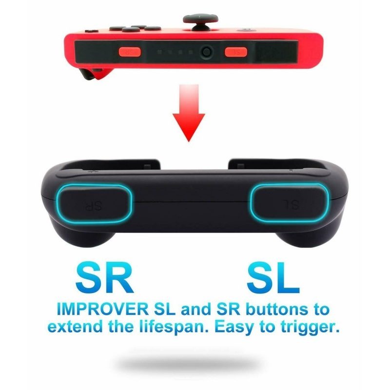 Generico 2x Controller grip ergonomici Joy- con Nintendo Switch con...