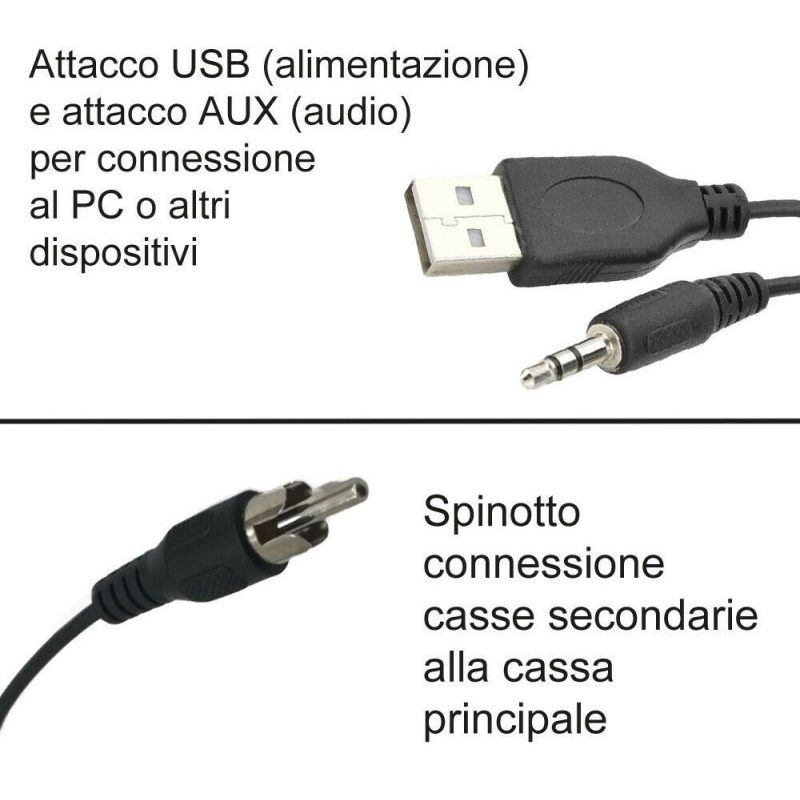 YK TECH® Casse audio PC stereo multimedia sistema altoparlanti JD10...