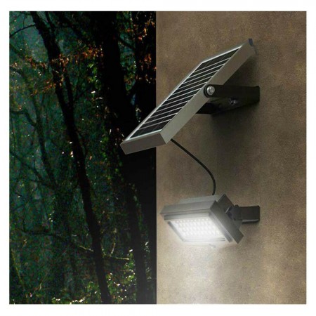 Faretto LED SMD esterno 120W IP67 faro pannello solare 6500K sensore movimento