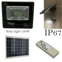 Faretto LED SMD esterno 120W IP67 faro pannello solare 6500K sensore movimento