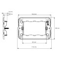 10x Supporti placca blu 3 moduli pulsanti interruttori prese a muro C1803
