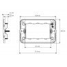Cilia 10x Supporti placca blu 3 moduli pulsanti interruttori prese ...