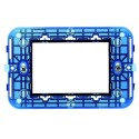 10x Supporti placca blu 3 moduli pulsanti interruttori prese a muro C1803