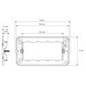 5x Supporti placca blu 4 moduli pulsanti interruttori prese a muro casa ufficio negozio C1804