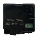Modulo presa C2219 attacco USB doppio 2.1A caricatore compatibile matix bticino