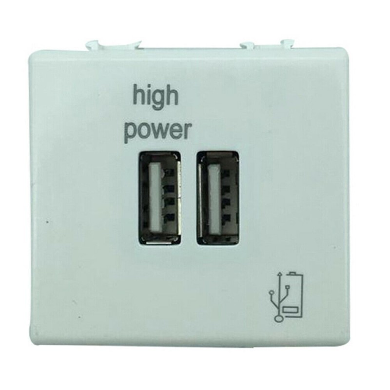 Modulo presa C2219 attacco USB doppio 2.1A caricatore compatibile matix bticino