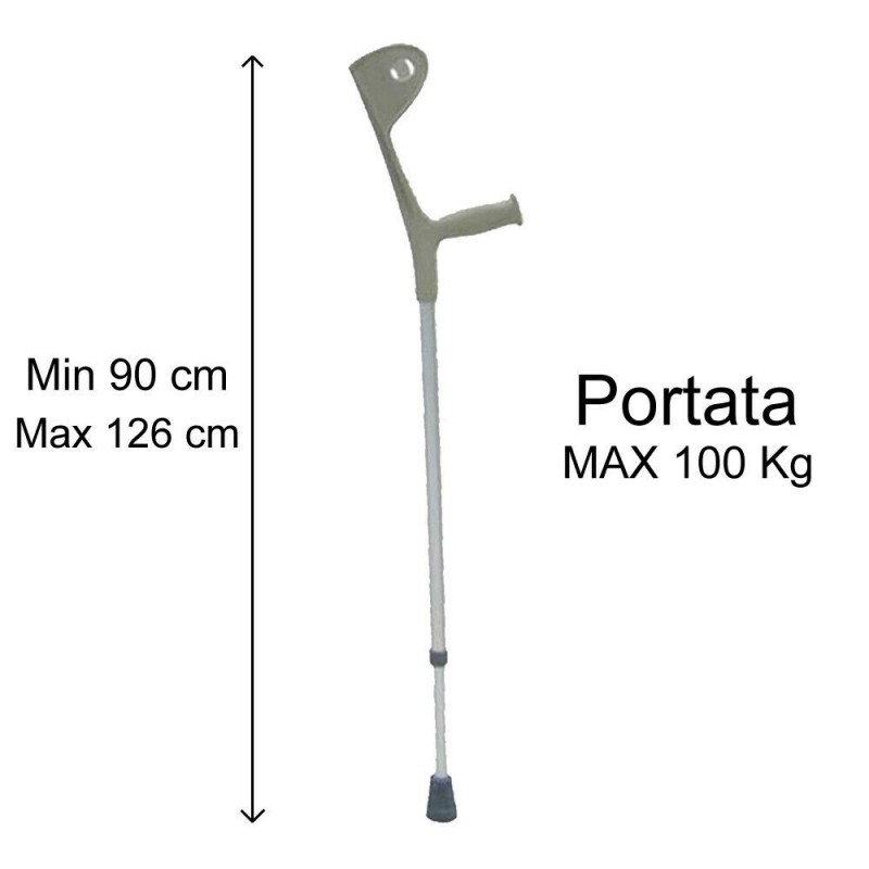 DOBO Coppia Stampelle Canadesi bastoni antiscivolo leggero allumini...
