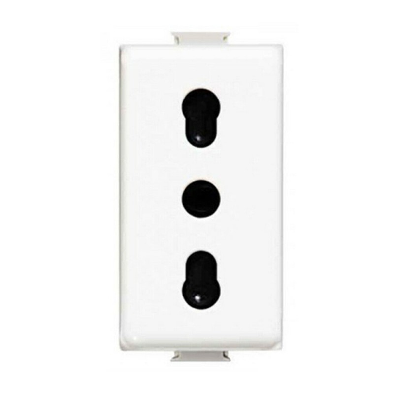 Modulo presa bipasso 2P+T C2206 compatibile BTicino matix spina corrente 10/16A