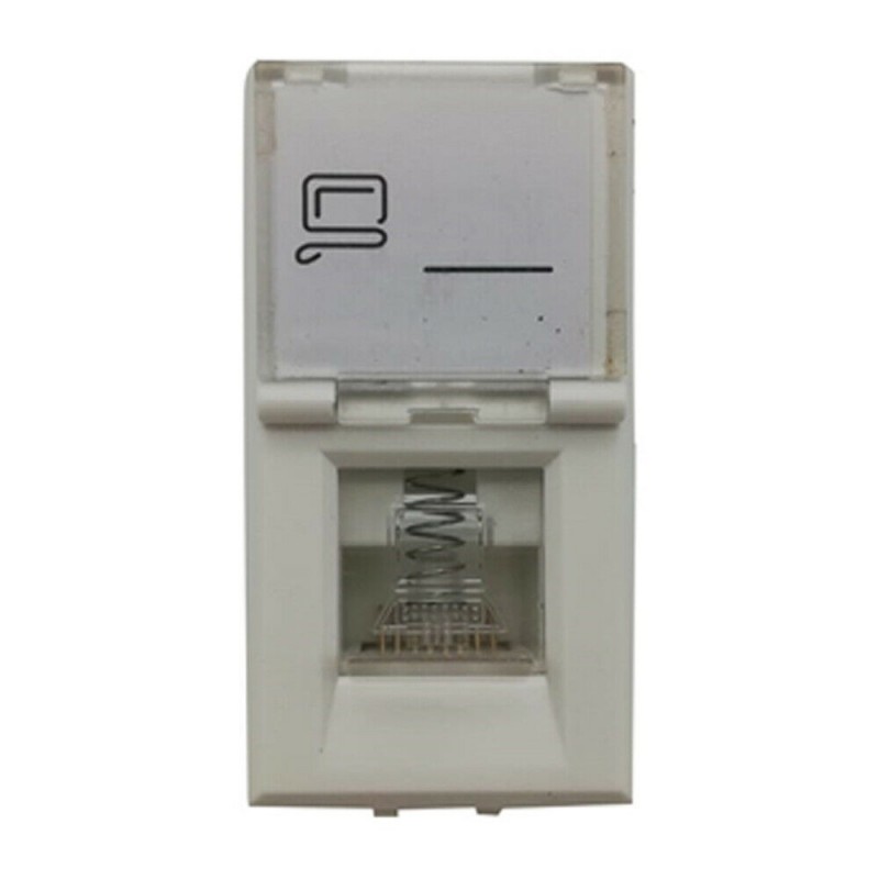 Modulo connettore RJ45 UTP 5E C2213 compatibile BTicino matix bianco 16Mb/s