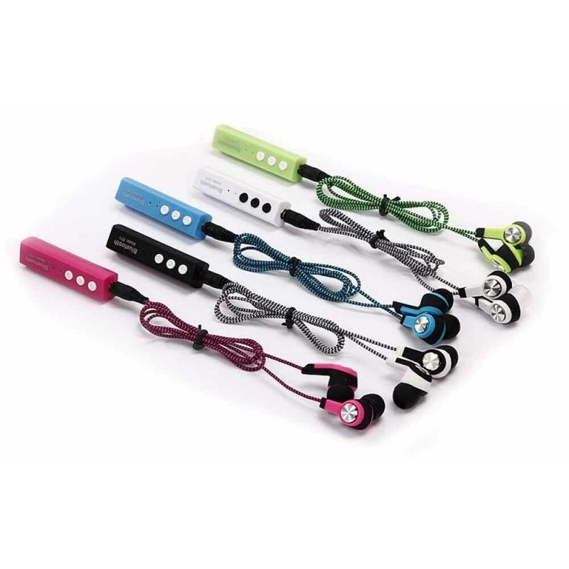 Generico Cuffiette auricolari bluetooth wireless BT cuffie sport ST...