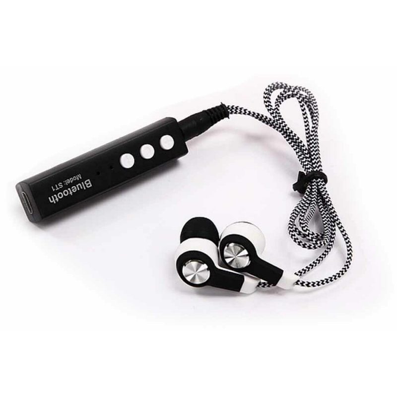 Generico Cuffiette auricolari bluetooth wireless BT cuffie sport ST...