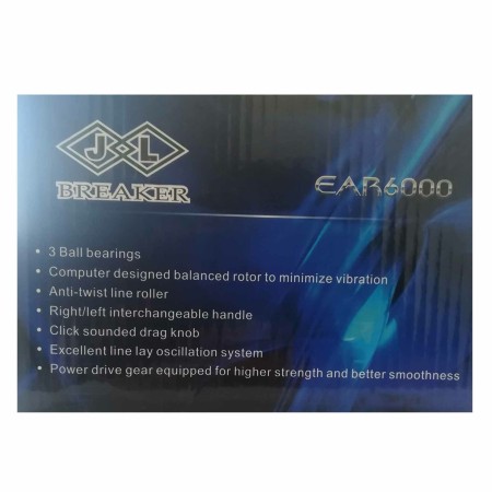 Mulinello da pesca EAR6000 3 cuscinetti sfera frizione mare lago trota bolognese