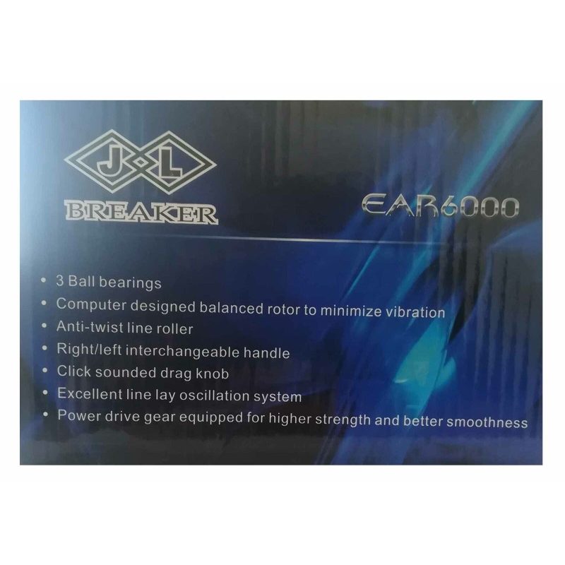 JL BREAKER® Mulinello da pesca EAR6000 3 cuscinetti sfera frizione ...