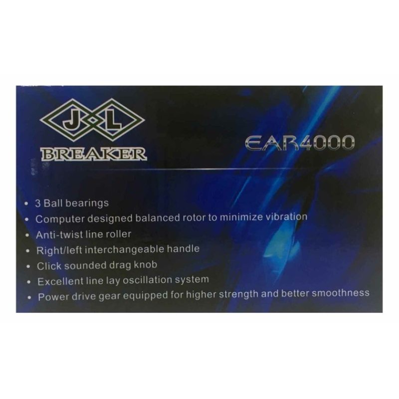 JL BREAKER® Mulinello da pesca EAR4000 3 cuscinetti sfera frizione ...
