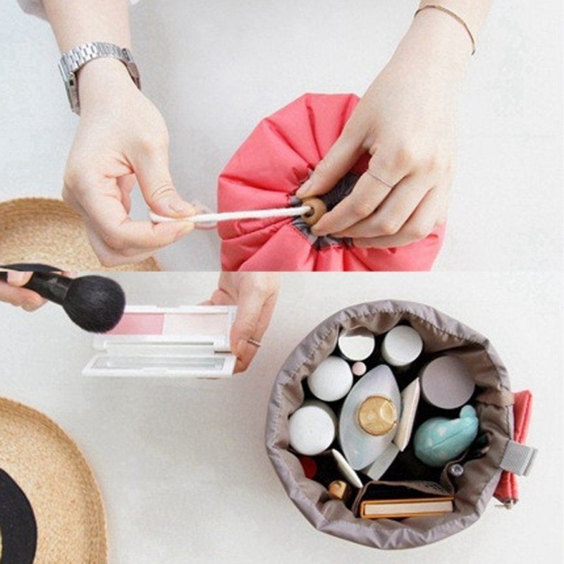 Donna Borsa porta cosmetici trucco case da viaggio borsello organizzatore makeup