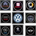 Coppia di proiettori a LED logo auto marca portiera luce kit tuning sportello