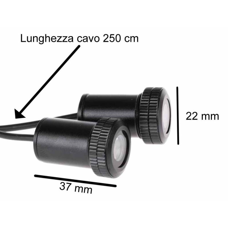 DOBO Coppia di proiettori a LED logo auto marca portiera luce kit t...