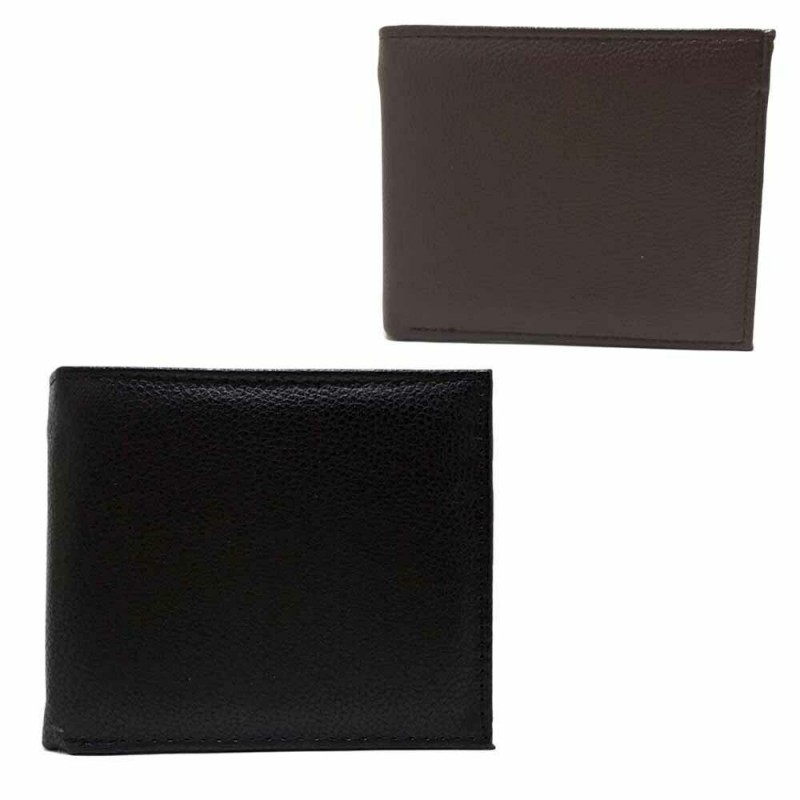 Portafoglio uomo carte di credito porta tessere monete POIS PT222 marrone nero