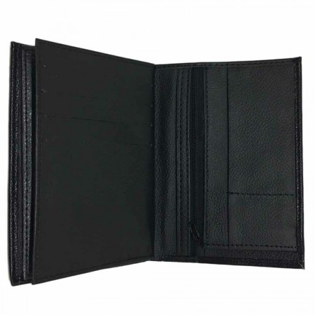 Portafoglio uomo carte di credito porta tessere monete POIS PT661 marrone nero