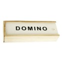 Gioco da tavolo DOMINO strategia scatola 28 pedine tessere nere puntini bianchi