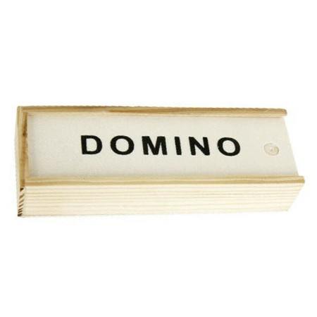 Gioco da tavolo DOMINO strategia scatola 28 pedine tessere nere puntini bianchi