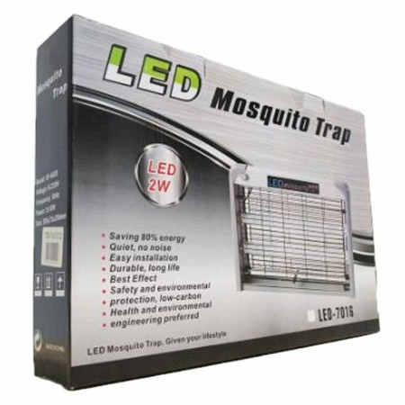 Zanzariera elettrica 2W anti zanzare mosche moscerini insetti UV mosquito trap