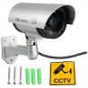 Finta telecamera di sorveglianza con Led lampeggiante e base di fissaggio
