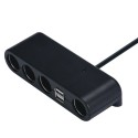 Caricatore adattatore auto sdoppia 4 prese accendisigari 2 porte USB 60W LD-9117