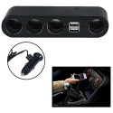 Caricatore adattatore auto sdoppia 4 prese accendisigari 2 porte USB 60W LD-9117