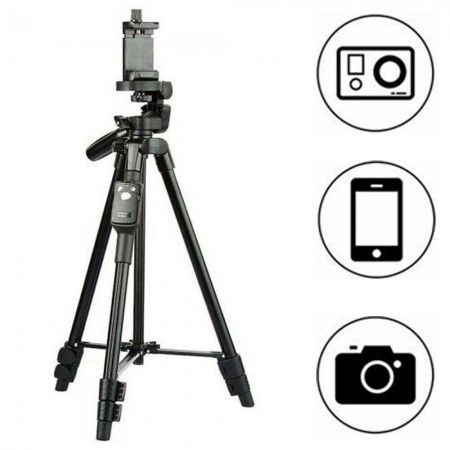 Cavalletto treppiedi VDT5208 smartphone reflex otturatore BT supporto tripode