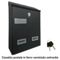 Cassetta postale per posta modello moderno ferro antracite casa appartamento