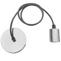 Portalampada cromato a sospensione lampadine E27 lampadario pendente 1M