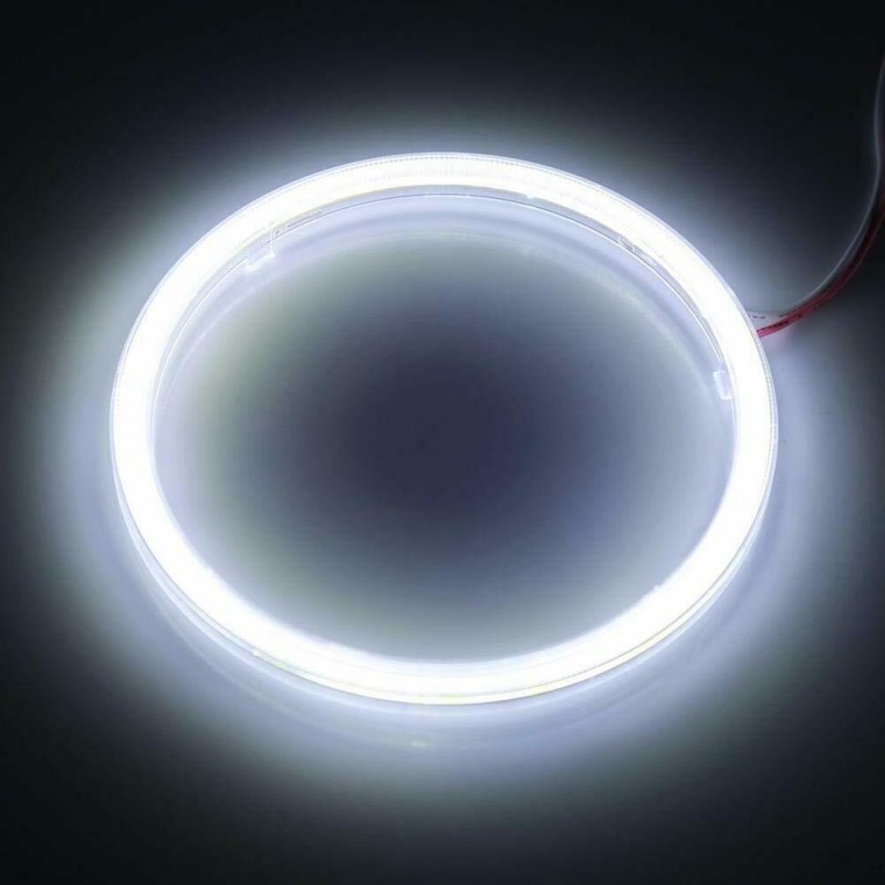 DRIWEI Coppia Fari anelli auto Angel eyes 90MM Luce Bianca LED univ...