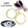 DRIWEI Coppia Fari anelli auto Angel eyes 90MM Luce Bianca LED univ...