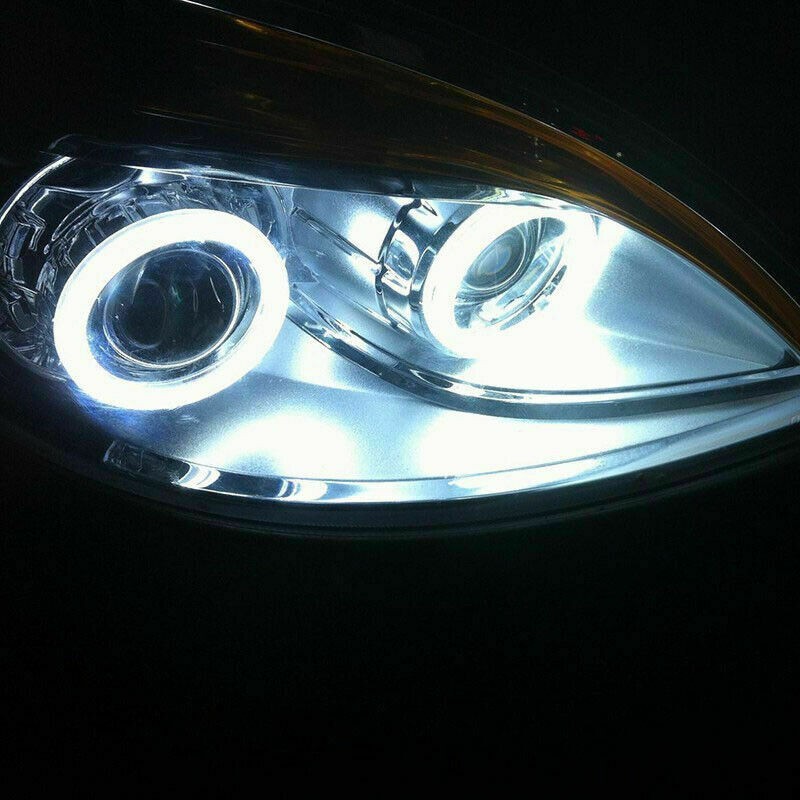 DRIWEI Coppia Fari anelli auto Angel eyes 110MM Luce Bianca LED uni...