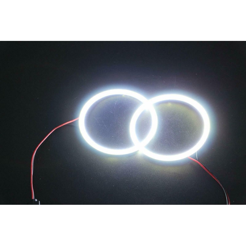 DRIWEI Coppia Fari anelli auto Angel eyes 110MM Luce Bianca LED uni...