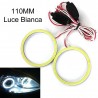 DRIWEI Coppia Fari anelli auto Angel eyes 110MM Luce Bianca LED uni...