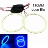 DRIWEI Coppia Fari anelli auto Angel eyes 110MM Luce Blu LED univer...