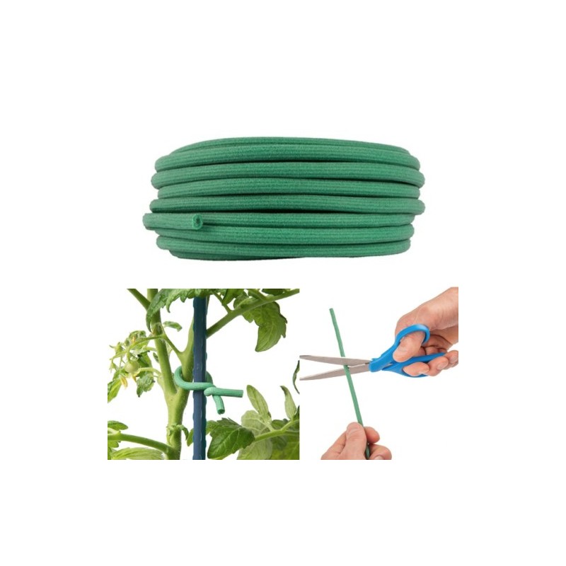 Filo di Ferro Giardinaggio in Acciaio zincato 10mm x 10m rivestimento schiuma