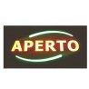 NEW Insegna luminosa pubblicitaria a LED logo APERTO barre verdi la...