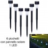 DRIWEI 6 Faretti da giardino con Picchetto ricarica energia solare ...