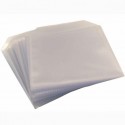 100 Bustine porta CD custodia trasparente PVC DVD vuote con aletta chiusura