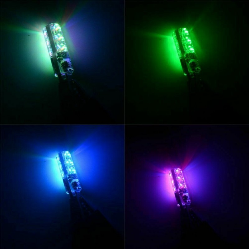 DOBO 2x 6 Led RGB T10 telecomando luce multicolore fari posizione t...