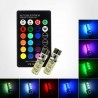 DOBO 2x 6 Led RGB T10 telecomando luce multicolore fari posizione t...