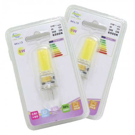 Coppia Lampadine LED Attacco G4 luce Calda Fredda 2W 3W 5W ricambi lampadina
