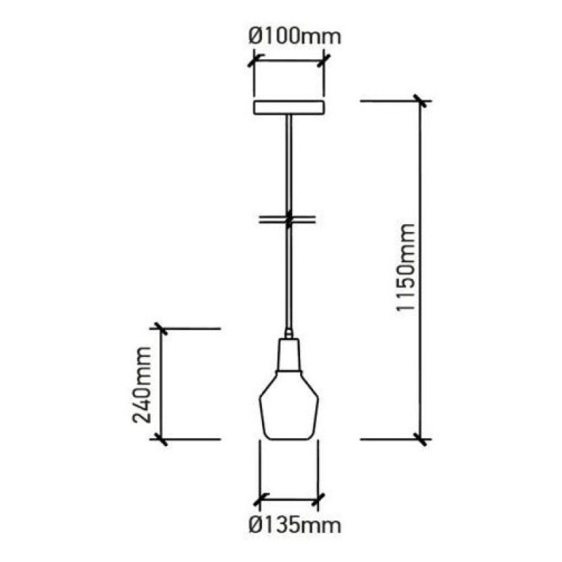 V-TAC® Lampadario sospensione 60W da soffitto VT-7130 3818 luce pen...