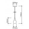 V-TAC® Lampadario sospensione 60W da soffitto VT-7130 3818 luce pen...