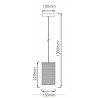 V-TAC® Lampadario sospensione 60W soffitto VT-7132 3828 luce penden...